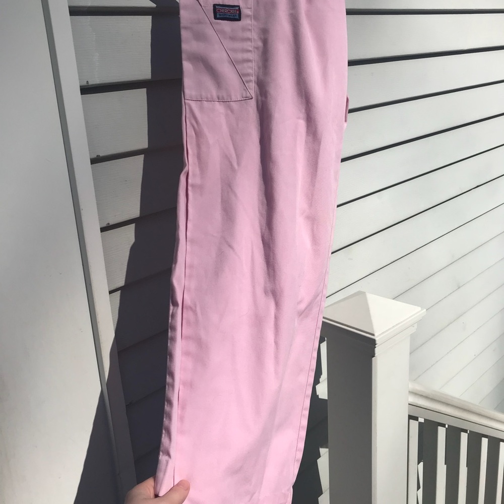 Cherokee 4 pocket Baby Pink Scrub Bottoms